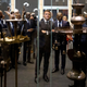 French president Emmanuel Macron at the exhibition of 26 returned artifacts in Benin
